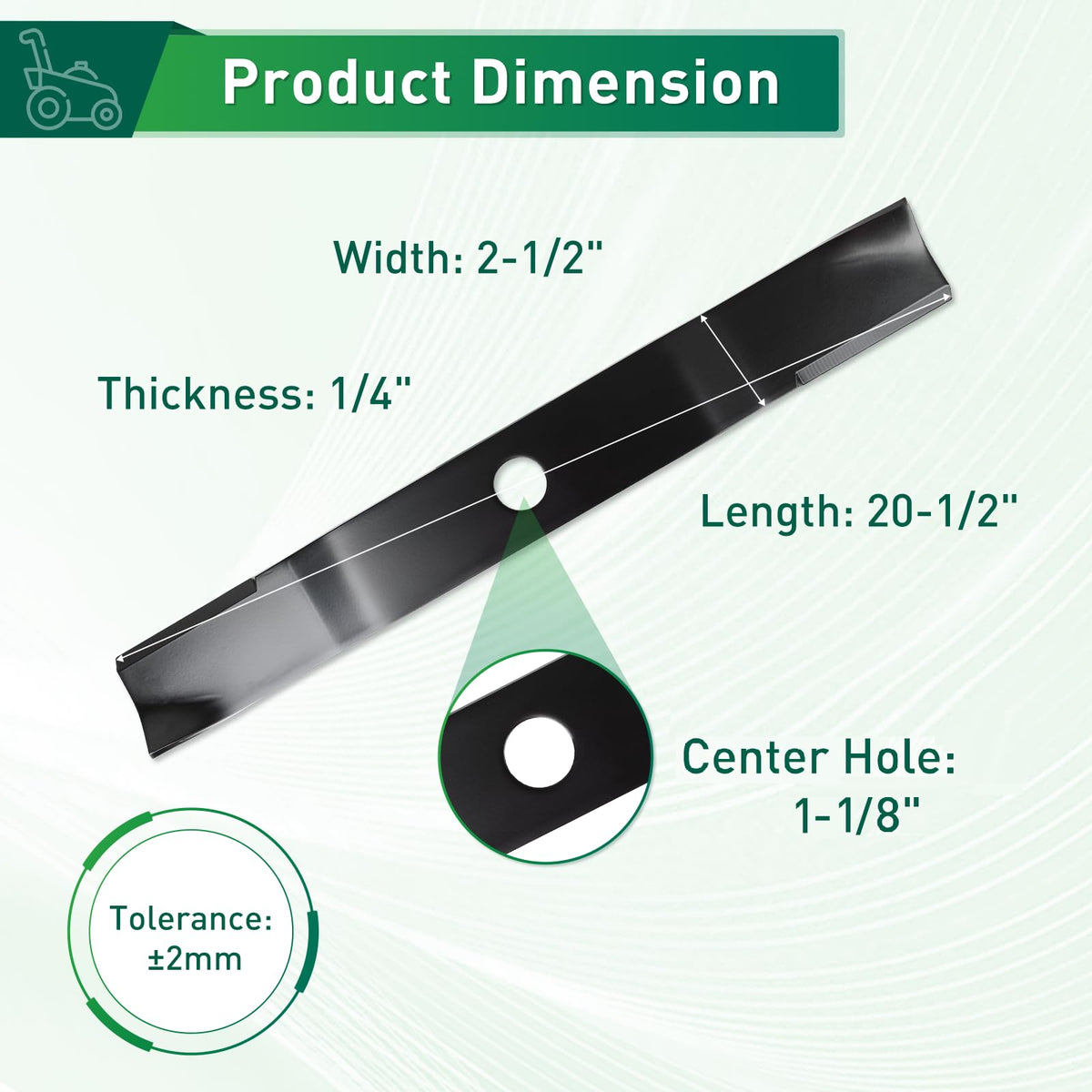 Jowlawn close-up shows high-hardness blade material for strength.