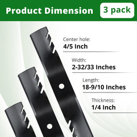 Jowlawn round-center-hole design blades ensuring easy installation and a solid fit.