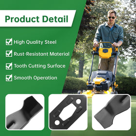 Jowlawn rustproof powder coating suggests extended blade life.