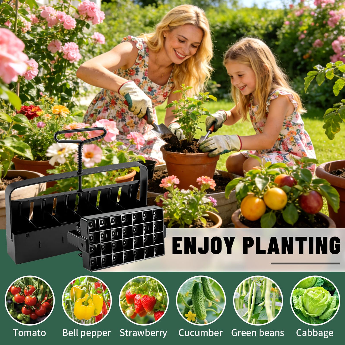 Jownupp long cylindrical pegs for larger seed varieties