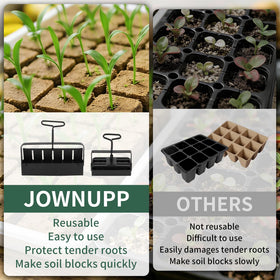 Jownupp square seed pegs for precise placement in blocks