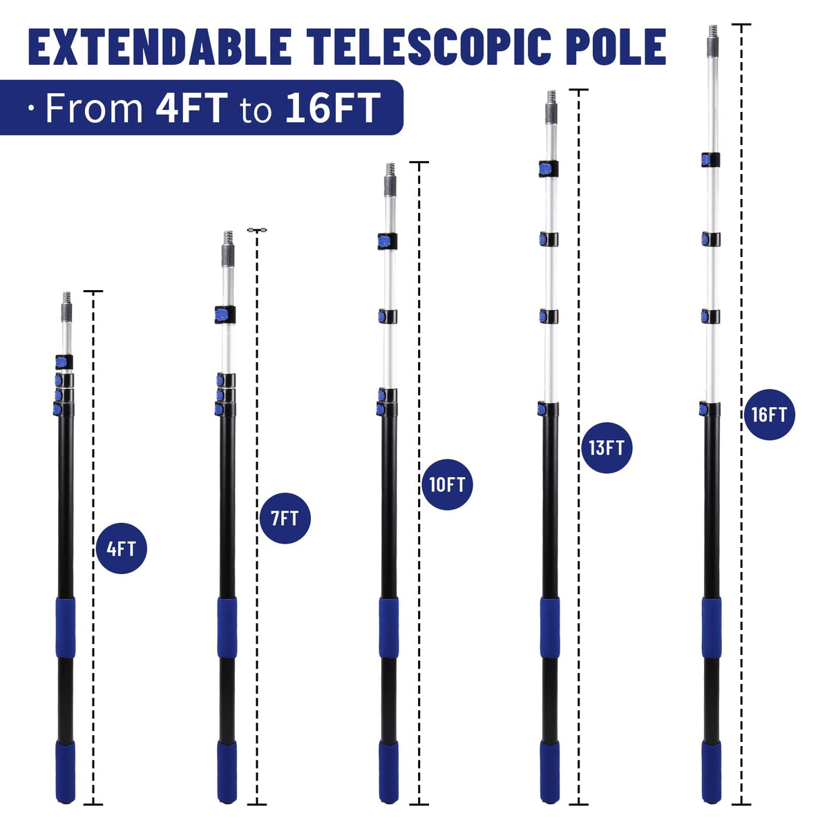 Jownupp pole with flip-lock for secure length adjustment