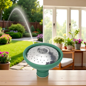 Jowxsx green sprinkler jet close-up illustrating gentle mist