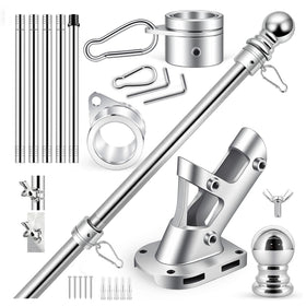 JOYAIRE flag pole kit 6ft stainless steel for durable outdoor display.