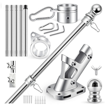 JOYAIRE flag pole kit 6ft stainless steel for durable outdoor display.