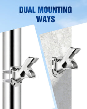 JOYAIRE flag pole with 360° rotating anti-tangle rings for smooth operation.