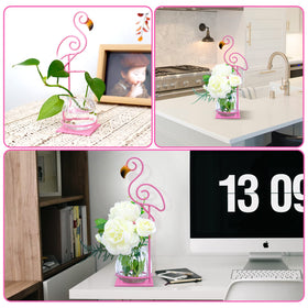 Joyathome metal flamingo terrarium adds playful flair to indoor gardens.