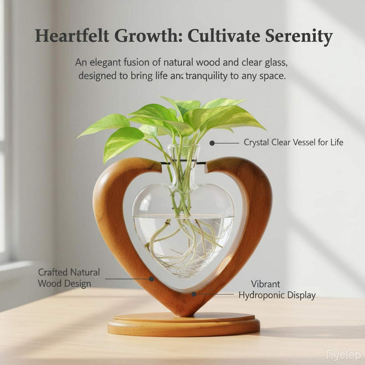 Joyathome removable glass vase makes water changes easy and clean