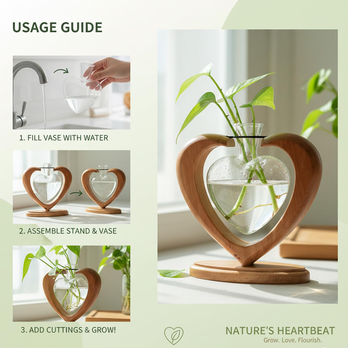 Joyathome solid wood stand with non-slip base for stable tabletop use