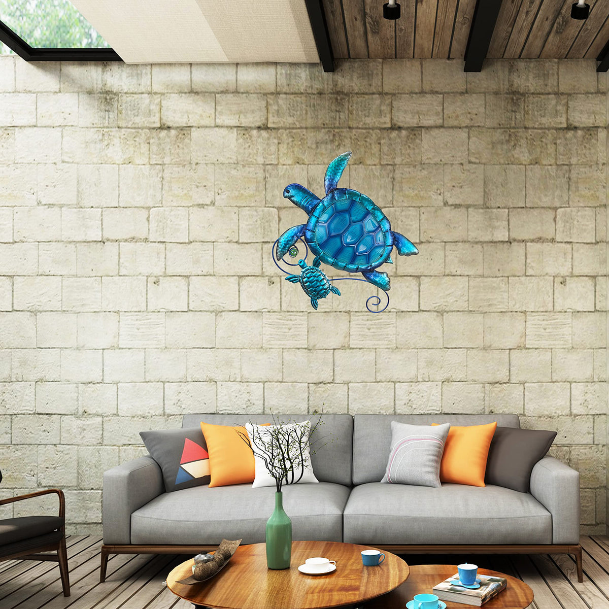 JOYBEE Kitchen or bathroom decor with glass panels for coastal mood.