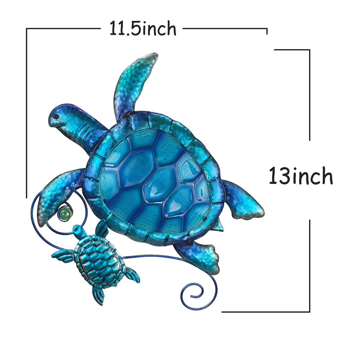 JOYBEE Metal sea turtle decor offers durable nautical flair for gardens.