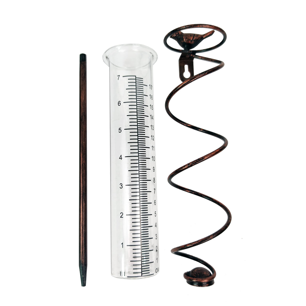 JOYBEE rain meter for outdoor lawn showing measurement data
