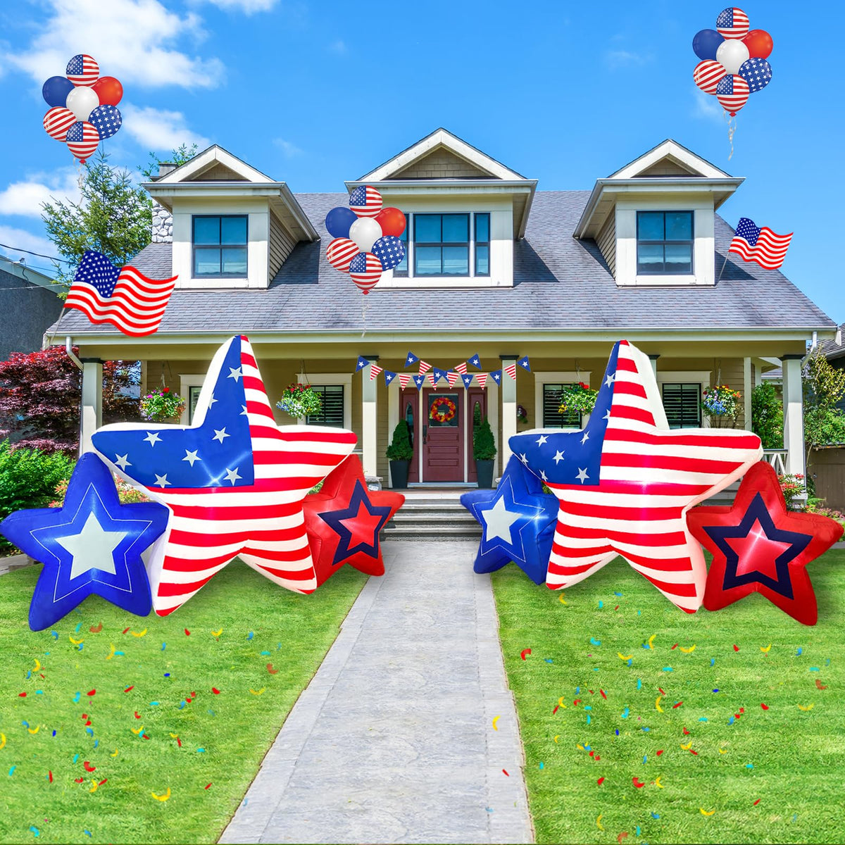 JOYEASE independence day blow up yard decoration for festive events