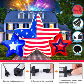 JOYEASE nighttime display with LED lights to boost curb appeal during celebrations