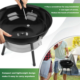 Joyfair 14-inch ash catcher keeps grilling area clean and mess-free.