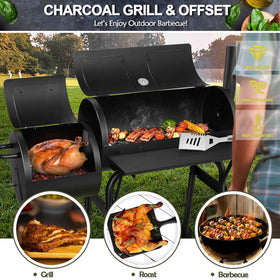 Joyfair built-in thermometer and damped chimney maintain steady temperatures.