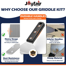 Joyfair cheese melting dome covers burgers to speed cooking and reduce splatter.