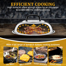 Joyfair heat proof Bakelite handle stays cool to touch during sizzling grilling.