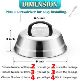 Joyfair stainless steel cover on griddle, dishwasher-safe for easy cleaning.
