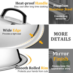 Joyfair stainless steel dome offers durable construction for grilling sessions.