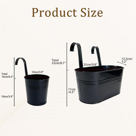 Joyfernal galvanized metal pot with drainage holes to prevent water buildup.