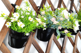Joyfernal planters hosting herbs and succulents in a compact space.
