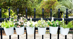 Joyfernal metal balcony planters with drainage holes support healthy plant roots.