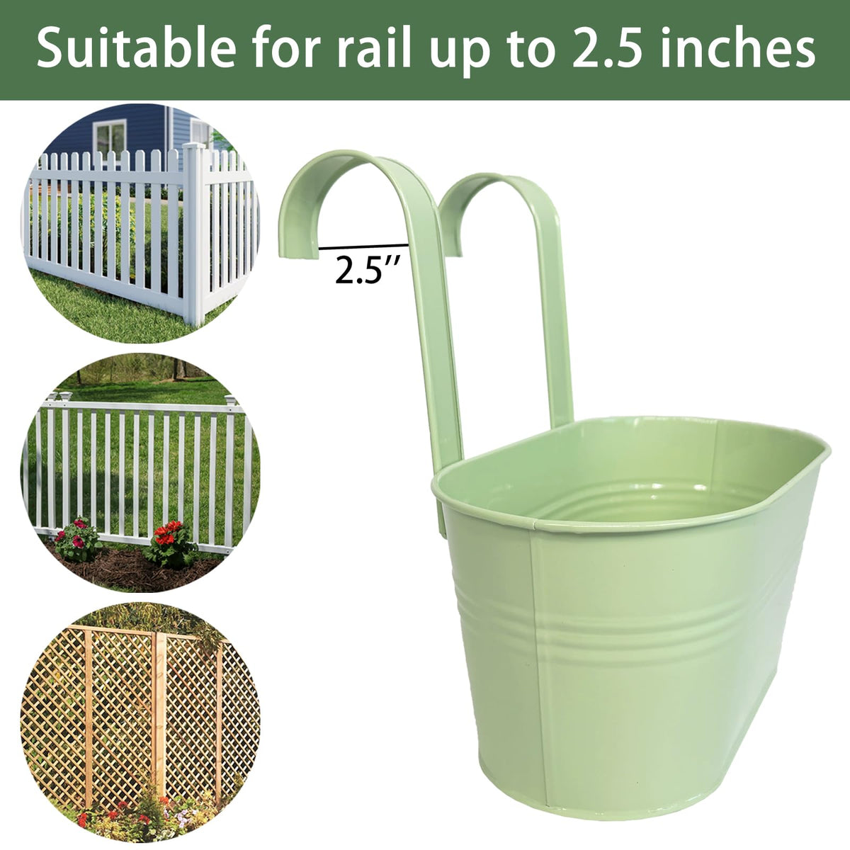 Joyfernal outdoor planter for patios, fences, and rails adds modern charm.