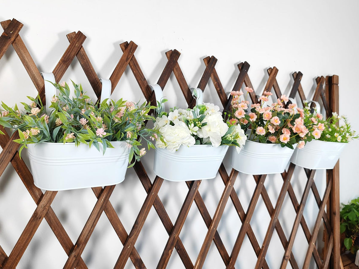 Joyfernal weatherproof metal hanging pot resists rain and fading