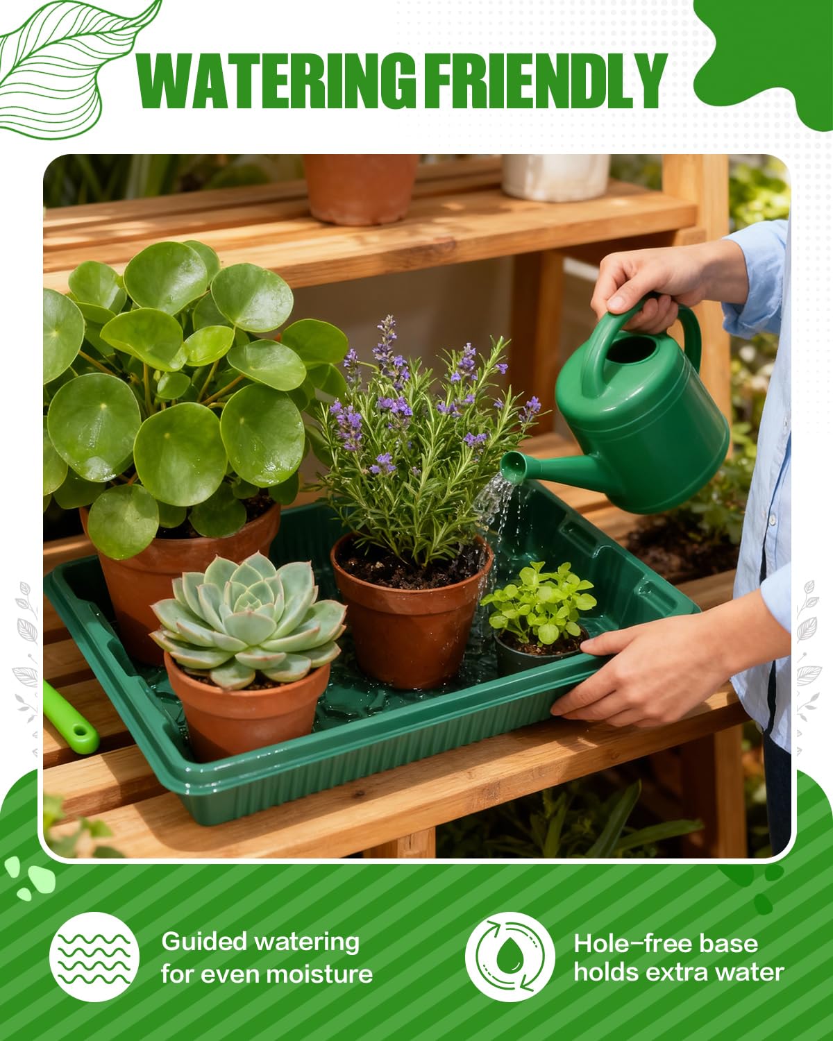 Joyhalo 10-pack trays stack neatly for space-saving seedling setups.
