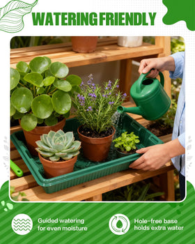 Joyhalo 10-pack trays stack neatly for space-saving seedling setups.