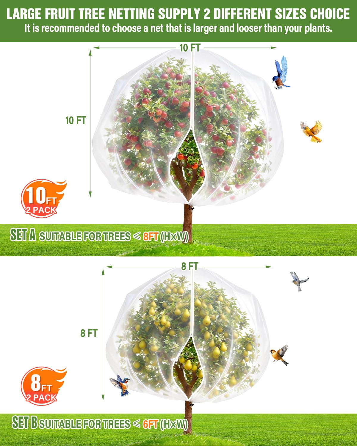 JoyHalo 60-mesh netting blocks small pests while preserving light and airflow.