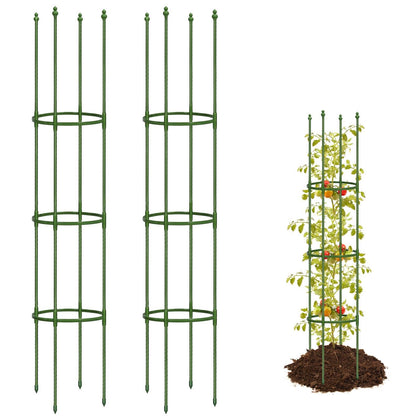 Joyhalo 65-inch tomato cage assembly enables quick, tool-free garden setup.