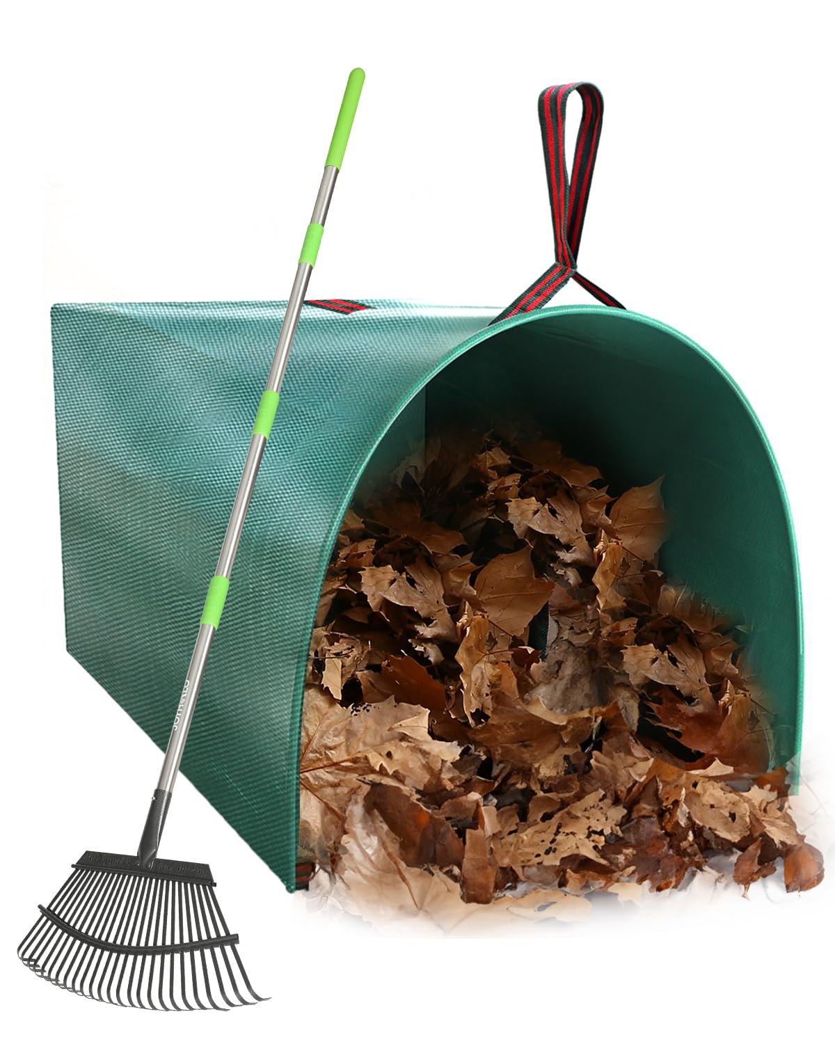 Joyhalo 65-inch leaf rake for efficient yard cleanup and leaves.