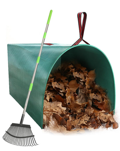 Joyhalo 65-inch leaf rake for efficient yard cleanup and leaves.