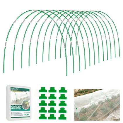 JoyHalo 72-piece garden hoops for raised beds provide sturdy support for covers