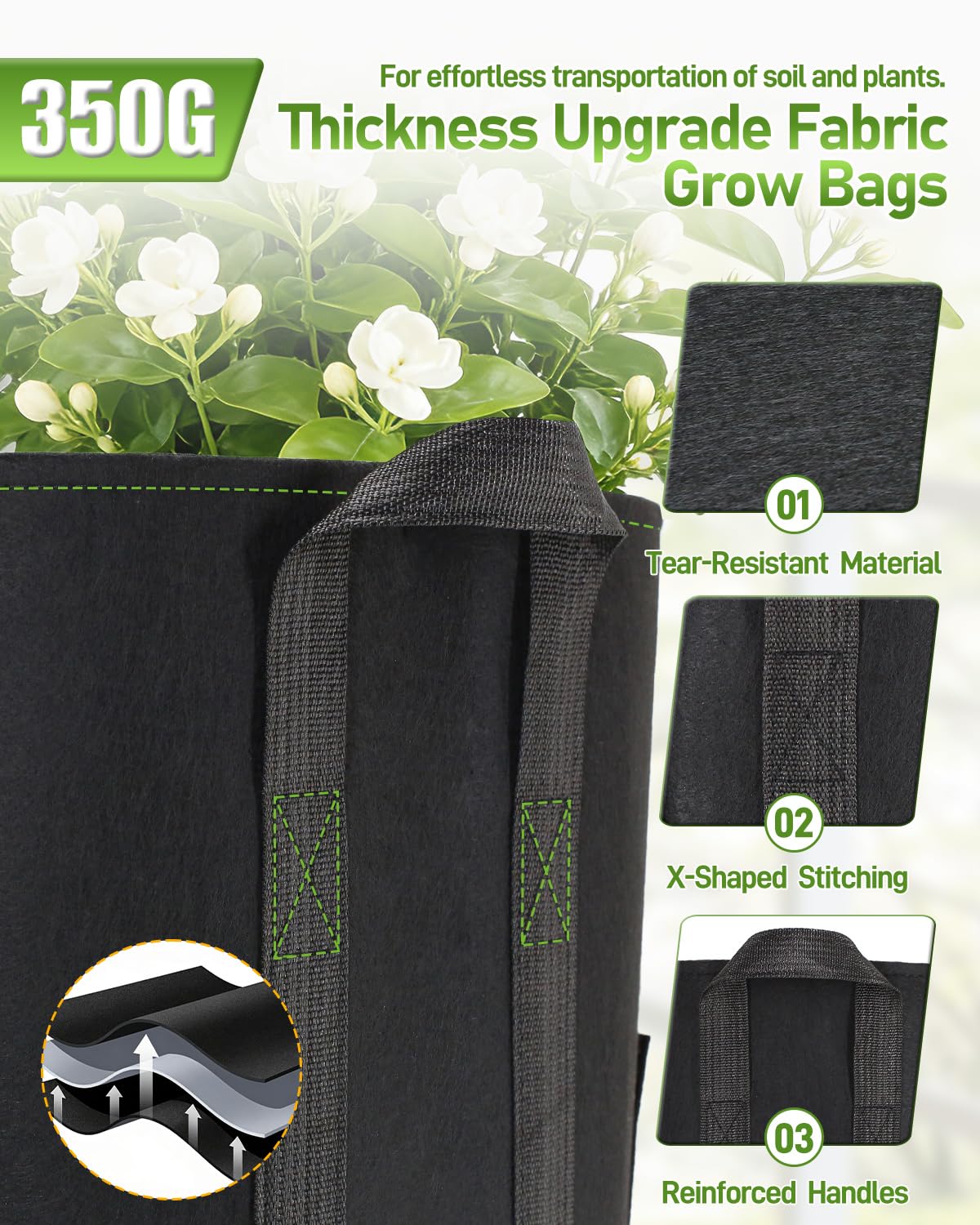 Joyhalo compact grow bag ready for indoor or outdoor use in small spaces