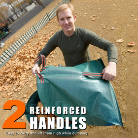 Joyhalo foldable yard bags stored flat for compact outdoor packing