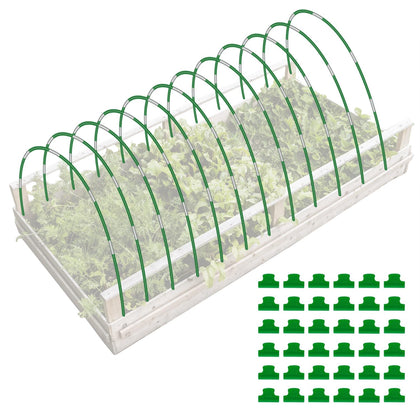 Joyhalo garden hoops 72-pack set up for quick raised-bed tunnels