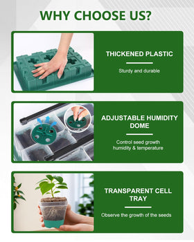 Joyhalo humidity dome with adjustable vents creating stable germination microclimate