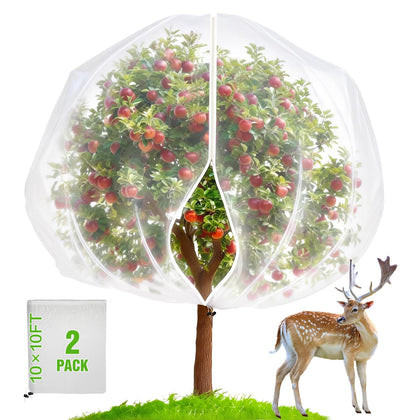 JoyHalo large fruit tree netting with zipper and drawstring for secure protection.