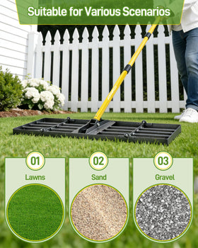 Joyhalo versatile rake suits lawn leveling, leaf collection, and soil aeration.