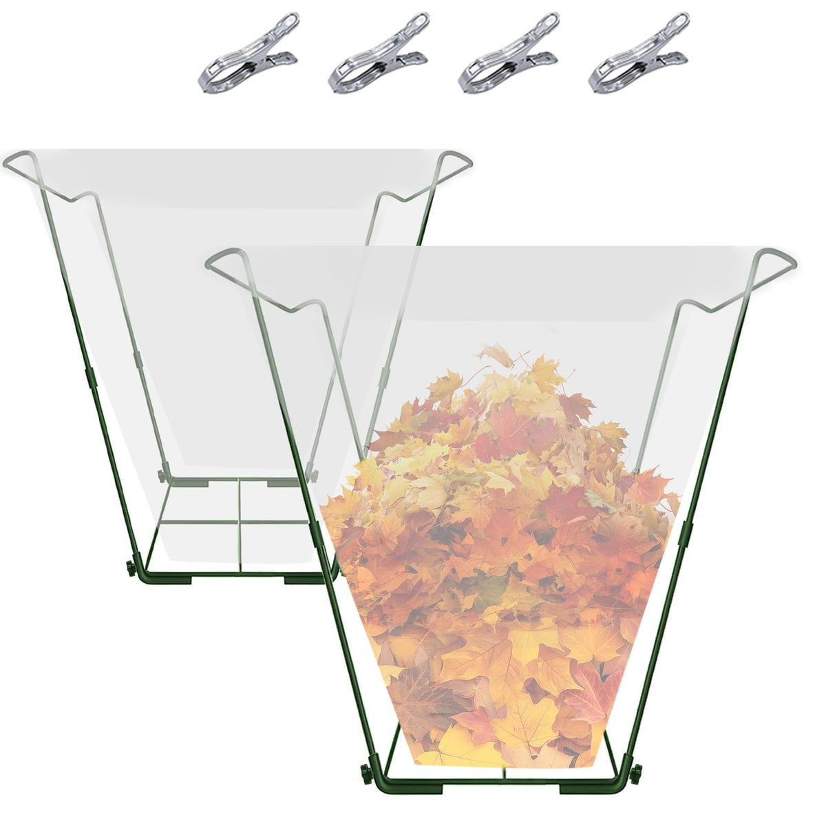Joyhalo outdoor trash bag holder stand in foldable form keeps bags open during cleanup.