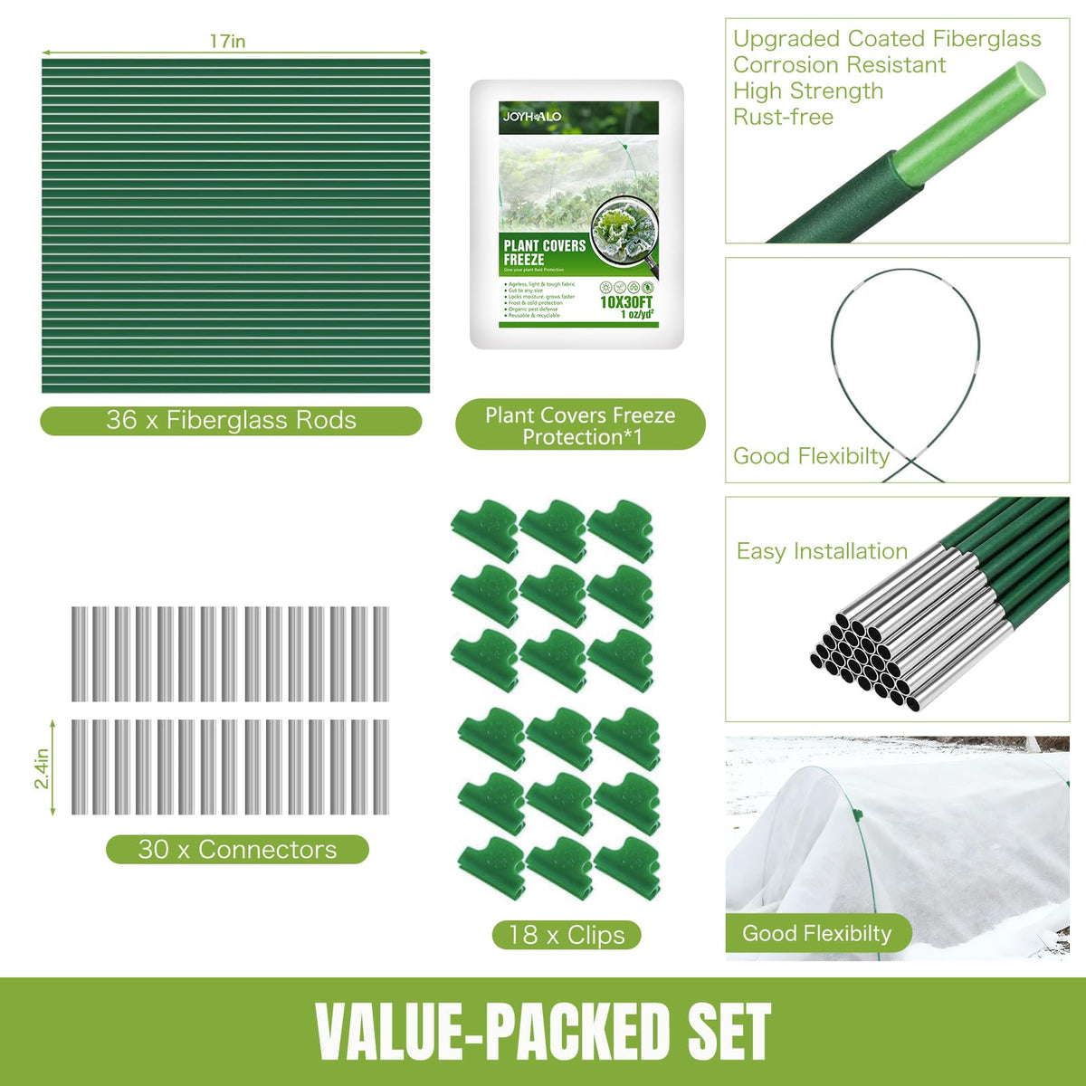 JoyHalo raised-bed coverage keeps vegetables warmer and protected during winter