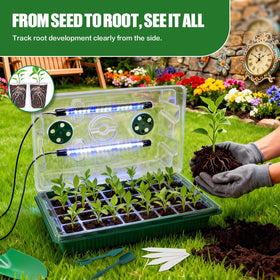 JoyHalo seed starter tray dual power options let you use USB or AC/DC easily.