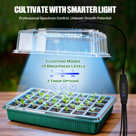 JoyHalo seed starter tray humidity dome enables controlled moisture for robust sprouts.