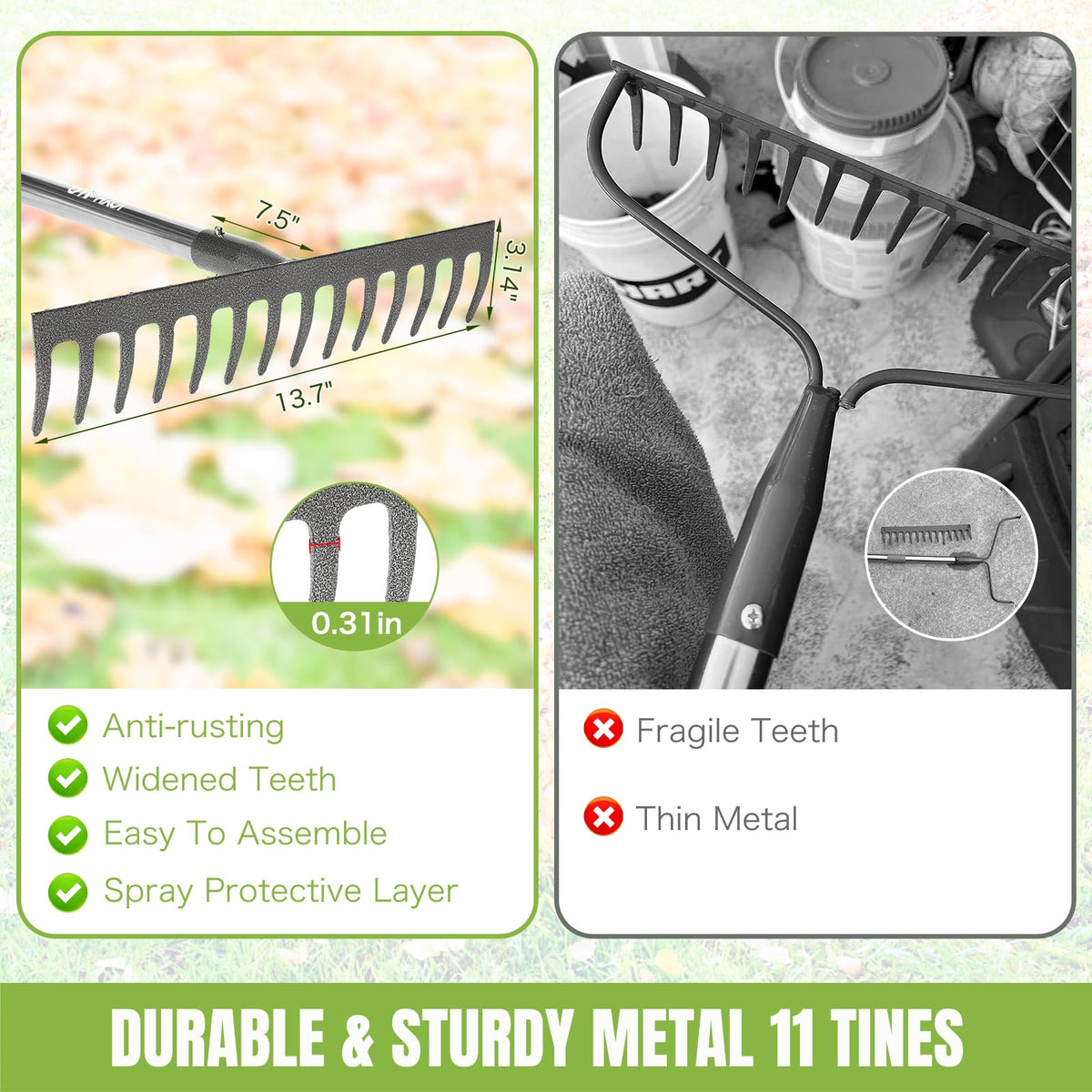 Joyhalo stainless steel handle resists deformation for durability