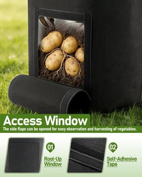 Joyhalo versatile bag housing vegetables and flowers in a balcony garden