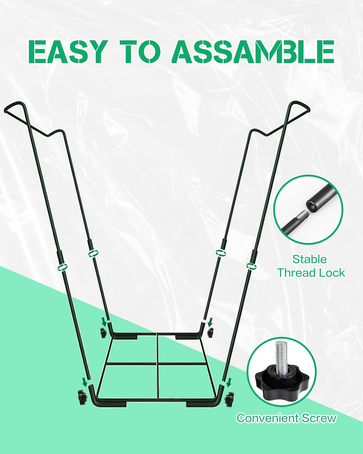 Joyhalo wide, stable base supports large bags on various outdoor surfaces.