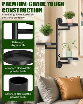 JoyHalo wrought-iron stand detail: sturdy, rust-proof construction for indoor or outdoor use.